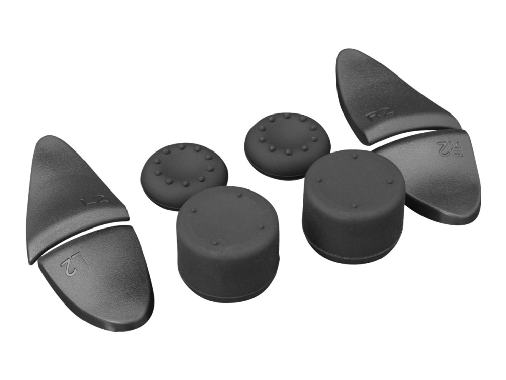 White Shark Hook - Knaphættesæt For Spilcontroller - Sort - For Sony Dualsense