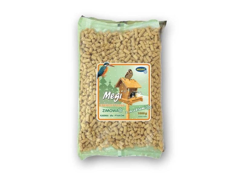 Megan 5908241610963, Frön, 1 kg, sunflower, wheat, sorghum, dari, pea flakes, yellow corn, millet, fat, dried insects | Trädgården - Trädgårdstillbehör - Viltfågelmat & tillbehör | GameStuff