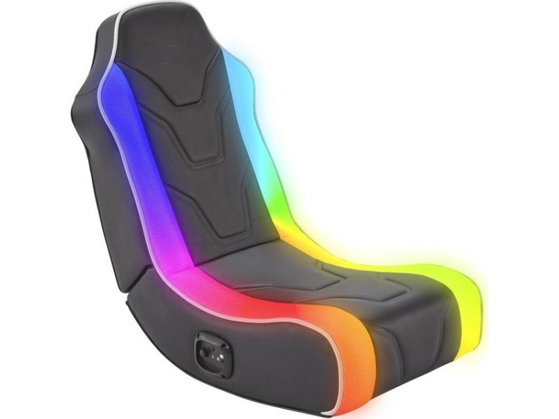 X Rocker Chimera RGB 2.0 Floor Rocker gaminggolvstol för barn &amp tonåringar med ljudsystem &amp RGB-belysning - svart | Spel - Gamingmöbler - Gamingstolar | GameStuff