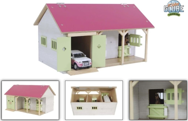 Hipo Farm AST. STALD, træ, TO KASSER, 2 designs, 34x22x19 cm