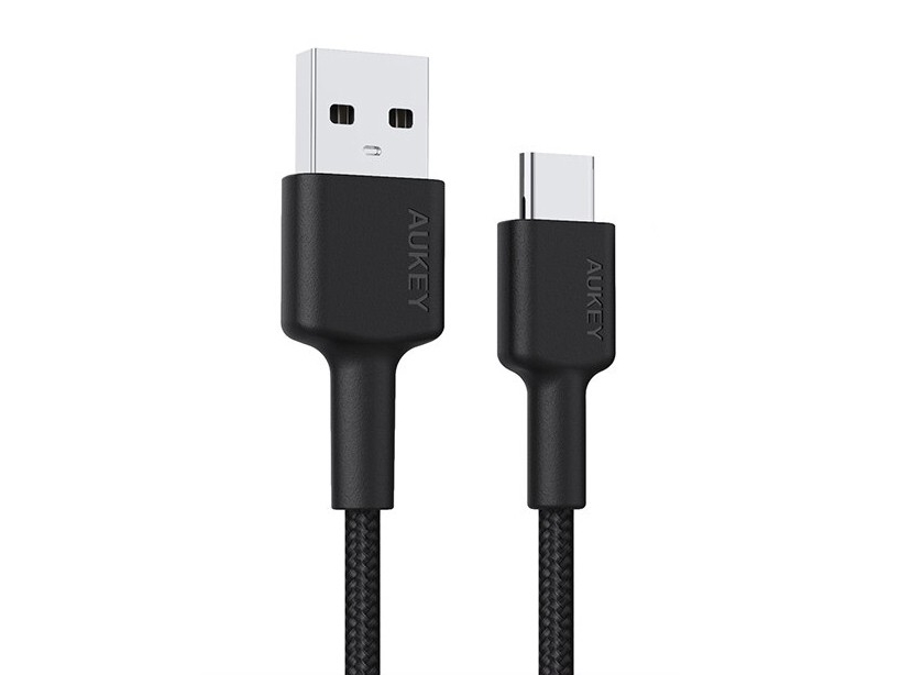 Aukey Usb Cable Aukey Cb-Ca2 Nylon Quick Charge Usb C-Usb 3.1 Cable | Fcp | Afc | 2M | 5 Gbps | 3A | 60W Pd | 20V