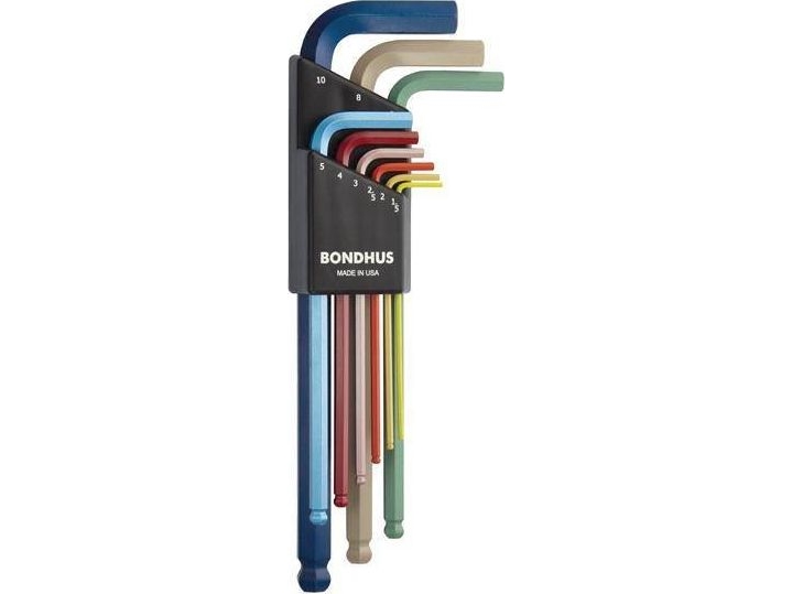 Bondhus Hexagon Socket Set 1.5 - 10 Bondhus - Long, With A Ball, Color [9 Pcs.]