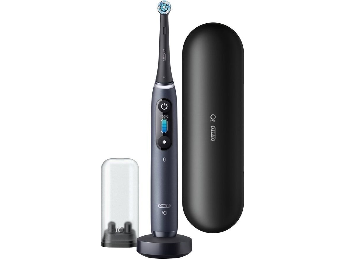 Oral-B Io 4210201363095, Voksen, Roterende Tandbørste, Daglig Pleje, Dyb Rensning, Gum Pleje, Sensitiv, Blegning, Sort, Sort, Rund