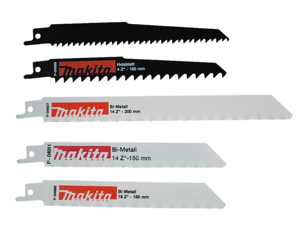 Makita - Saber saw blade set - för trä, metall - 5 delar | Bajonettsågar | GameStuff