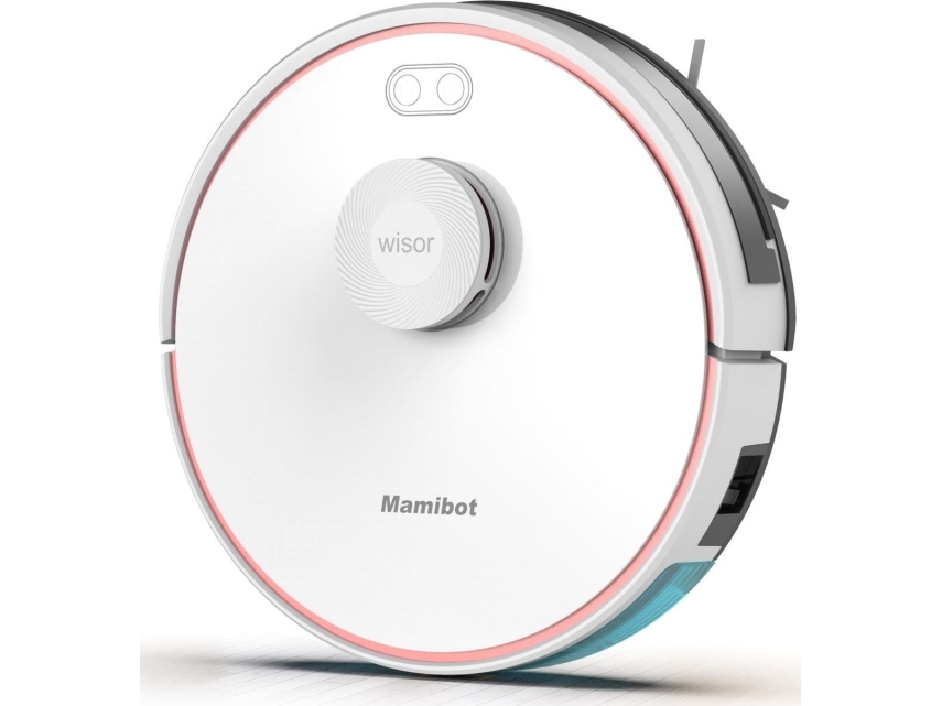 Mamibot Saugroboter Exvac880s (Weiß), Beutellos, Weiß, Rund, 0,6 L, Ladend, 55 Db
