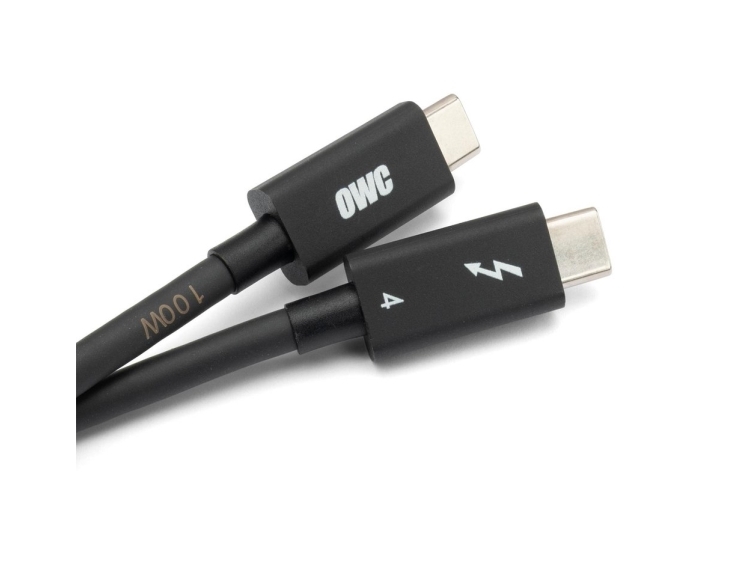 Mild weekend forvirring OWC - Thunderbolt kabel - USB-C (han) til USB-C (han) - USB 3.2 Gen 2 /  USB4 / Thunderbolt 3 / Thunderbolt 4 - 20 V - 5 A - 1 m -