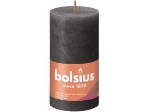 Blockkerze Ø68x130 Mm Brenndauer 60 Stunden Rustikal Anthrazitgrau, 4 Stk/Krt