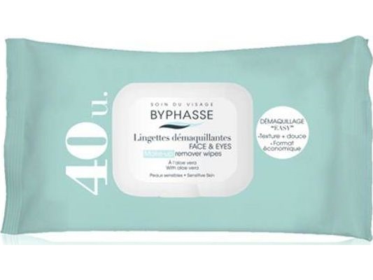 Byphasse Byphasse Makeup Remover Wipes Aloe Vera Sensitive Skin 40 Units