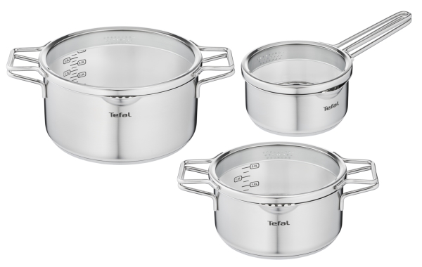 Tefal Nordica H852s3, Edelstahl, Edelstahl, Edelstahl, Glas, 210 °C, Keramik, Gas, Halogen, Induktion, Versiegelte Platte