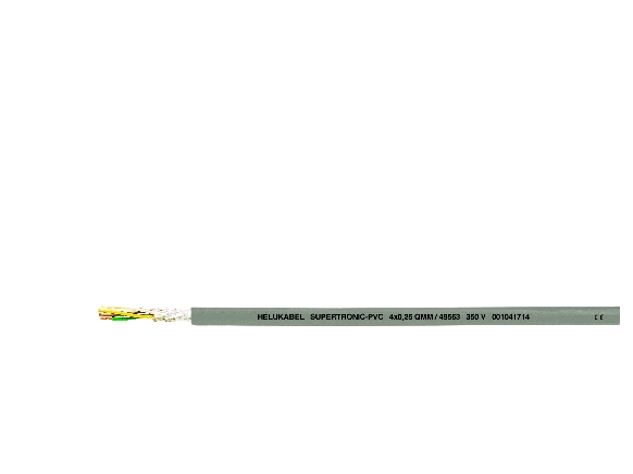 HELUKABEL 49566, Lågspänningskabel, Grå, Polyvinylklorid (PVC), Polyvinylklorid (PVC), Cooper, 0,25 mm² | EL Artiklar - Kablar och ledningar - Dra kedjekablar | GameStuff