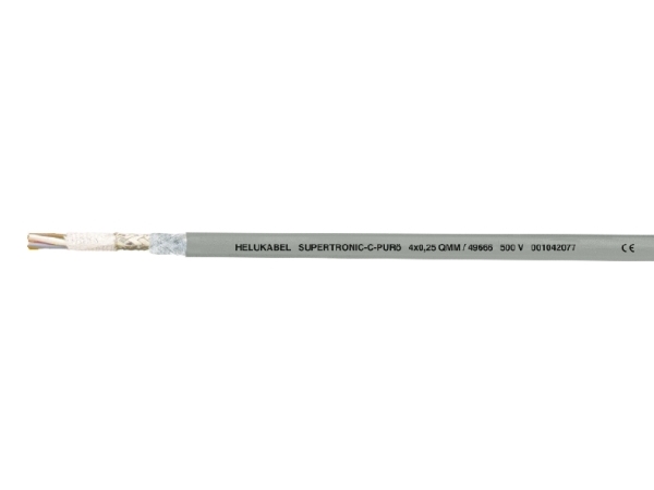 HELUKABEL SUPERTRONIC-C-PURö, Lavspændingskabel, Grå, Polyvinylchlorid (PVC), Polyvinylchlorid (PVC), Cooper, 5x0.25 mm²