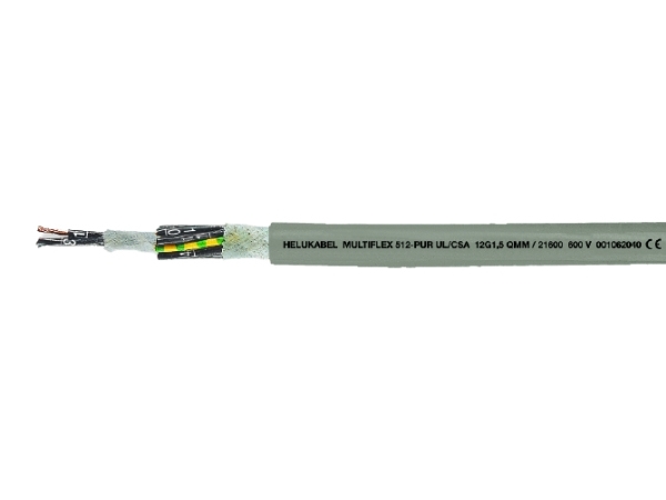 HELUKABEL MULTIFLEX 512-PUR UL/CSA, Lågspänningskabel, Grå, Polyvinylklorid (PVC), Polyvinylklorid (PVC), Koppar, 1 mm ²