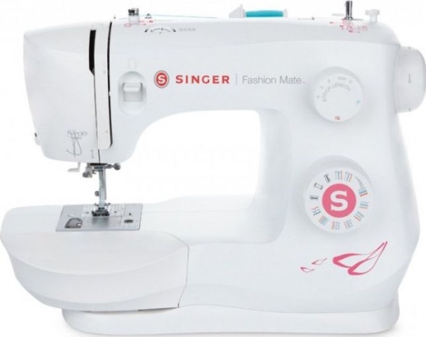 Singer Fashion Mate, Weiß, Automatische Nähmaschine, Sägen, 4 Step, Variabel, Leiter, Drehregler