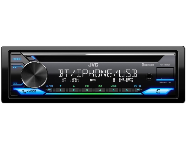 JVC KD-T922BT Bilradio med Bluetooth - 1-DIN | Bilvård & Biltillbehör - Bilens Interiörutrustning - HiFi för bilar - Bilstereo | GameStuff