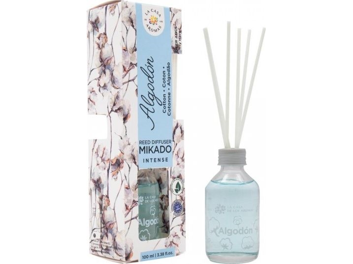 La Casa De Los Aromas La Casa De Los Aromas Mikado Intense Duftpinde Med Bomuldsblomster 100 Ml