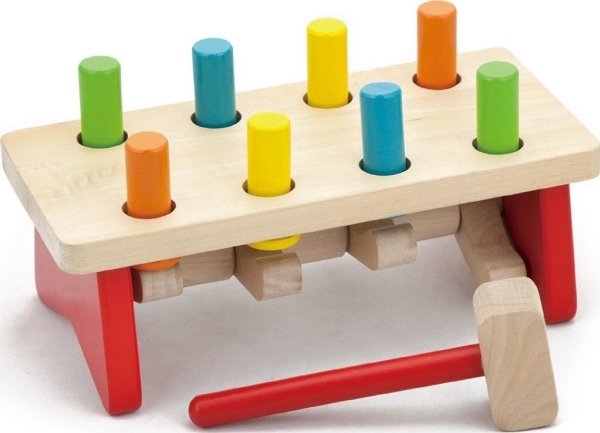 Viga medinis žaidimas su plaktuku 24M+ 59719