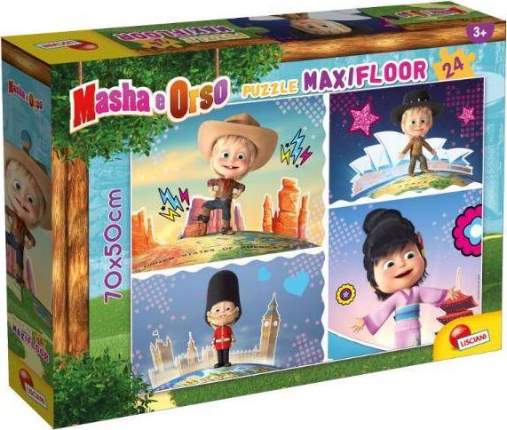 Lisciani Gulvpuslespil Maxi 24: Masha Og Nisse 1