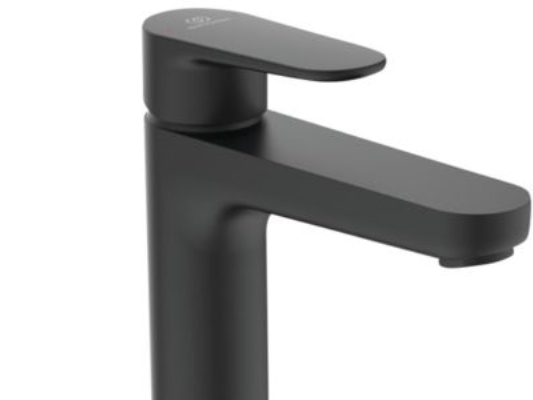 Ideal Standard Cerafine O Håndvaskarmatur M. Push Bundventil (Matt Sort)