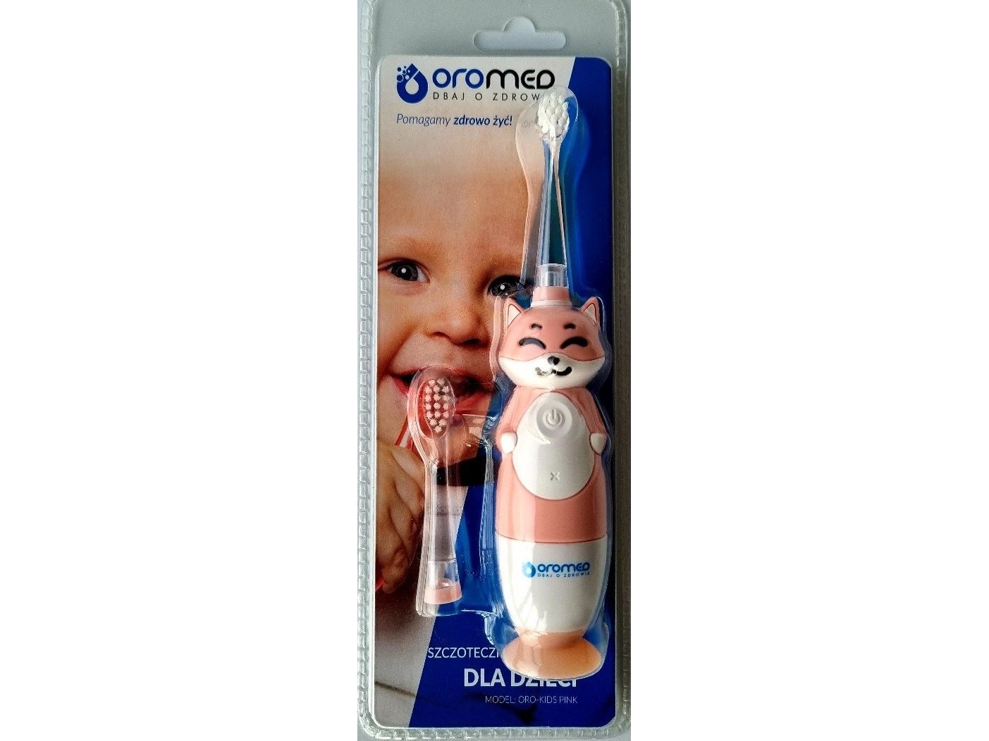 Oromed Oro-Kids Sonic Tandbørste White-Pink