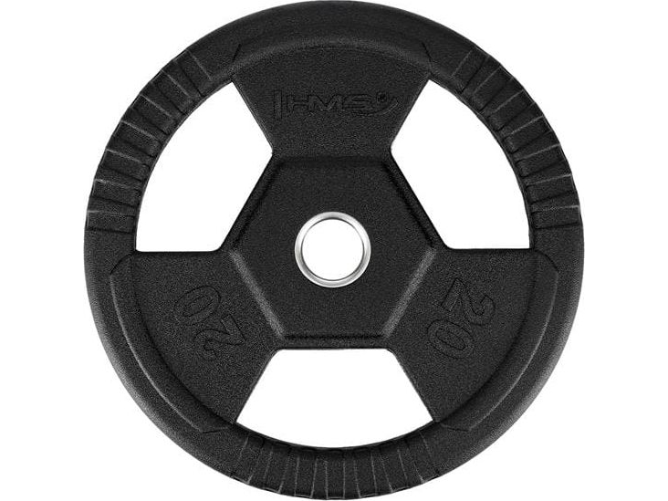 Hms Toh20 Schwarz - Gummierte Gewichtsscheibe 20 Kg
