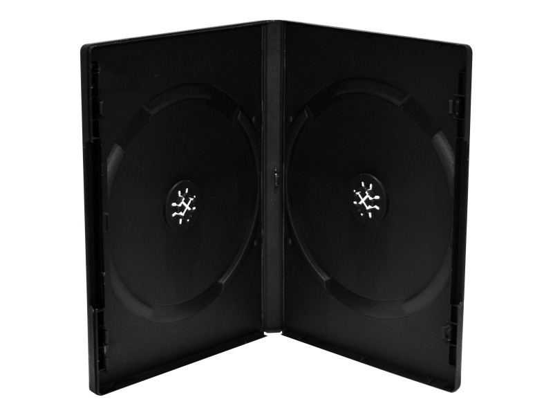 MediaRange BOX12-M, DVD-kotelo, 2 levyt, Musta, Muovi, 120 mm, 163 mm