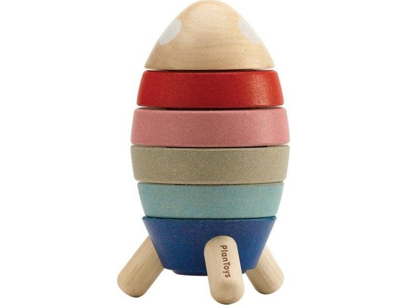 Plantoys Edukacinė Priemonė - Žaislas Piramidė. Raketa. Stilinga (Pt5402)