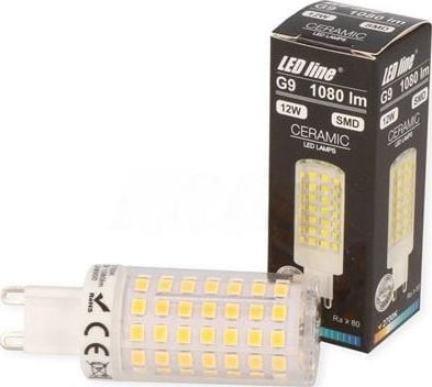 Lamppu LED G9 230V 12W, 1160lm, lämmin valkoinen, LED-linjaus