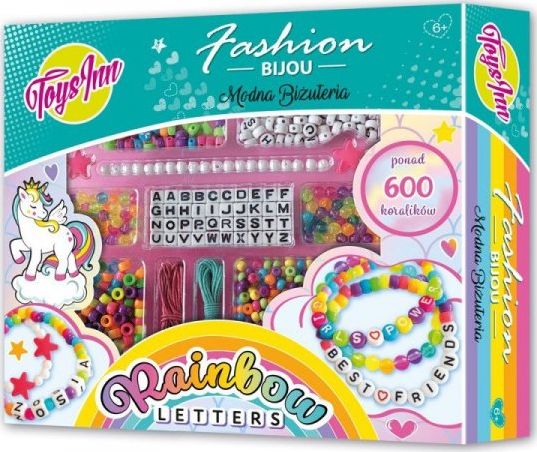 Stnux Buchstabenperlen Rainbow Letters