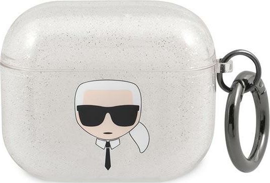 Karl Lagerfeld Etui Karl Lagerfeld Kla3ukhgs Apple Airpods 3 Cover Sølv/Sølv Glitter Karl`S Head
