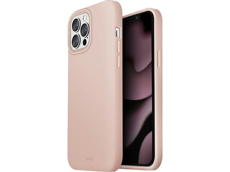 Uniq Lino Hue Dėklas Apple Iphone 13 Pro Max 6,7" Blush Rožinės Spalvos Magsafe