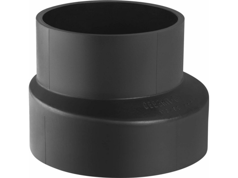 125 x 75 mm Reduktion excentrisk sort PEH Geberit