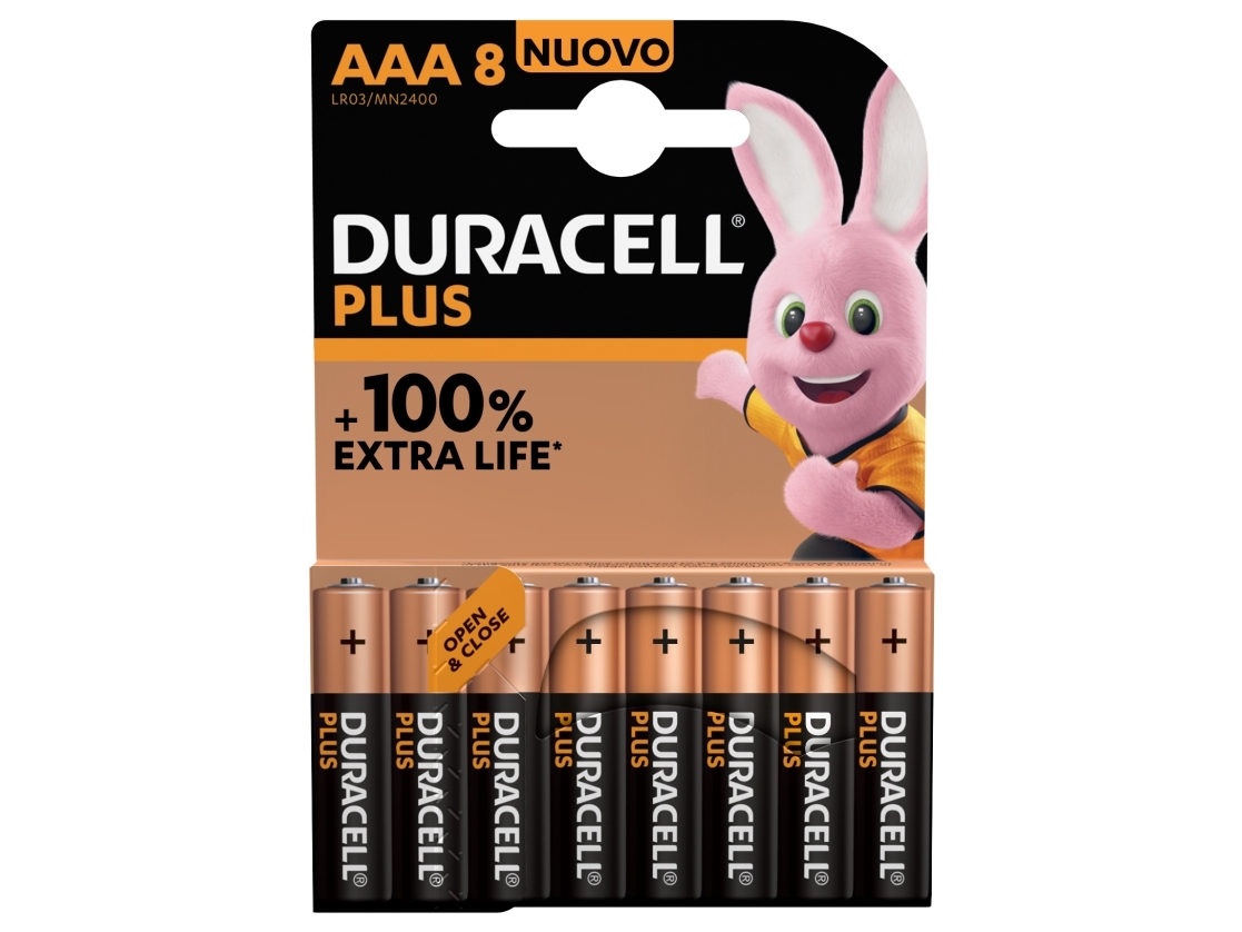 Duracell Aaa-Batteri Plus-Aaa K8 Alkalisk-Mangan 1,5 V 8 Stk