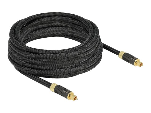 Delock - Digital Lydkabel (Optisk) - Spdif - Toslink Han Til Toslink Han - 5 M - Fiberoptik - Antracit (Sort)