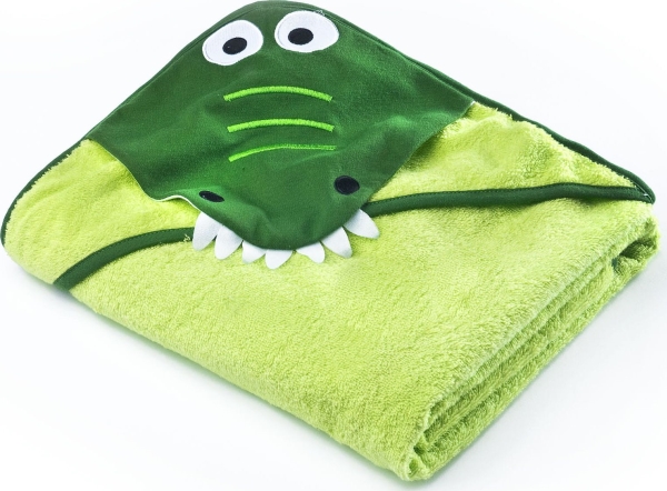 Caretero 24174 badponcho med krokodilmotiv 100x100 grön | Baby & barn - Dusch - Badrock för barn | GameStuff