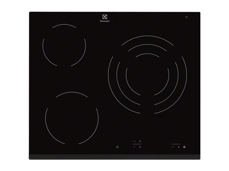 Electrolux EHF6232FOK, Musta, 60 cm, Keraaminen, Etuoikea, 270 mm, 2400 W