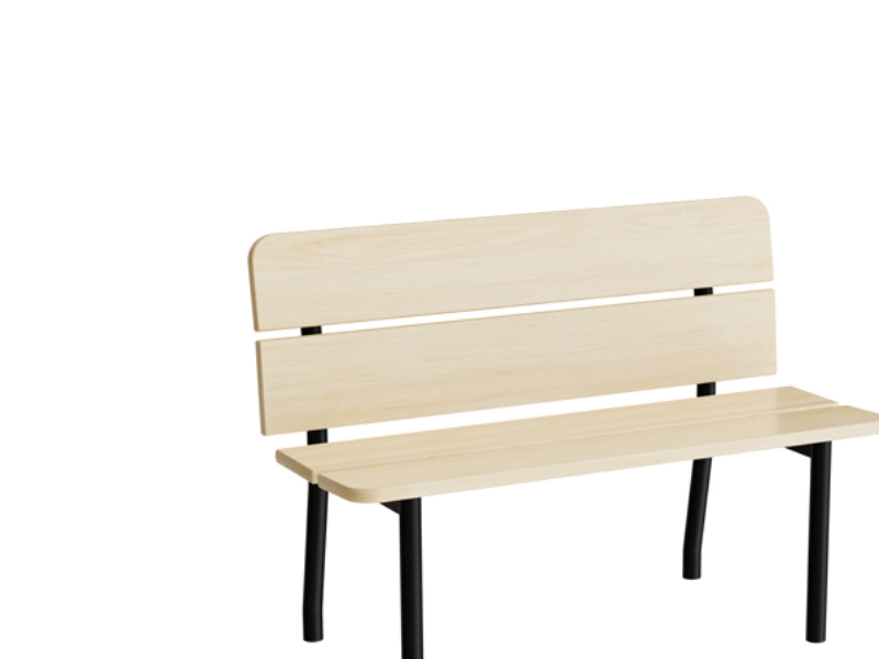 Sofa Pausa 551, 1500 Mm, Birkelaminat, Schwarzes Gestell