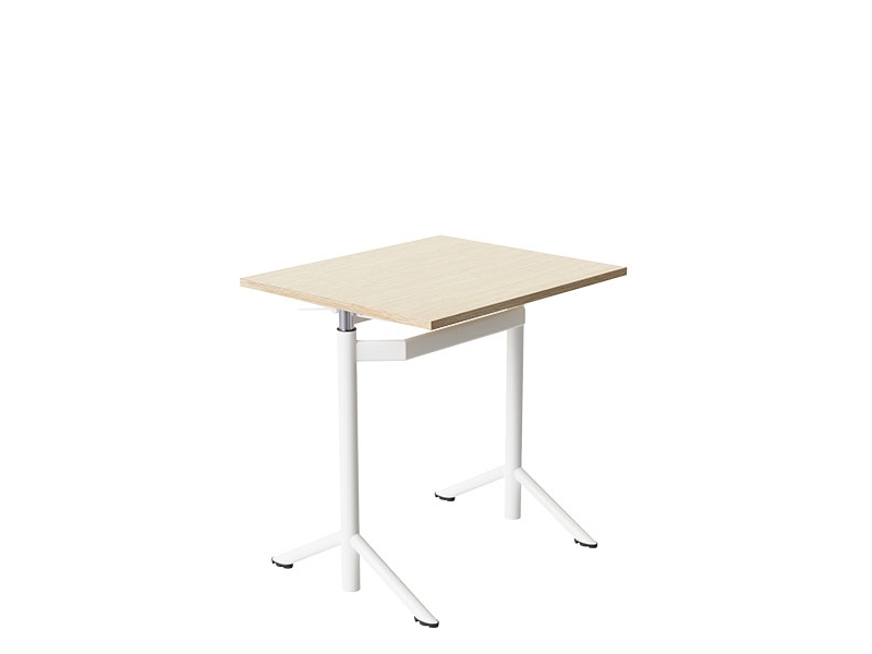 Elevbord Atlas 1132, 700x600mm, lyddæmpende eg højtrykslaminat, blåt stel