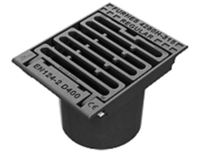 RJ rendest.rist 315mm komplet - RJ 4280H/315-4281 for plastbrønd