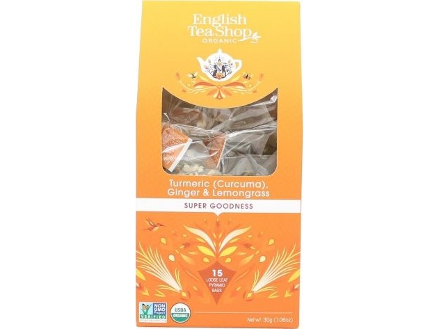 English Tea Shop Herbata Turmeric Ginger & Lemongrass 15 piramidek