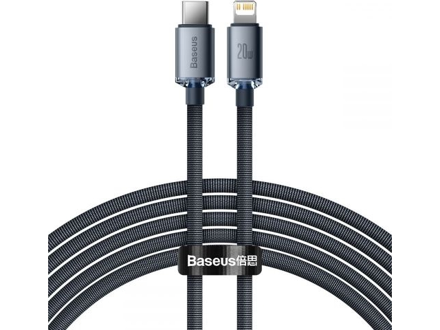 Baseus Cajy000301, Grå, Usb C, Lightning, 2 M, Hanstik, Hanstik