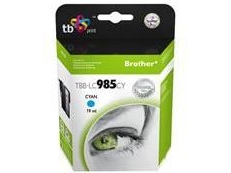Tb - 19 Ml - Cyan - Kompatibel - Blækpatron (Alternativ Til: Brother Lc985c) - For Brother Dcp-J140w, Dcp-J315w, Dcp-J515w, Mfc-J410