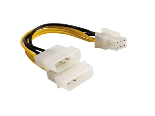 Roline Power Adapter 6Pin Pcie Vga, 0,15 M