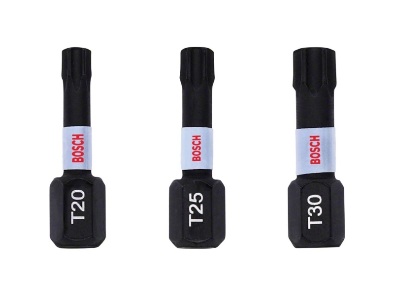 Bosch Bitset T20-T25-T30 Impact 25Mm 3 Stücke