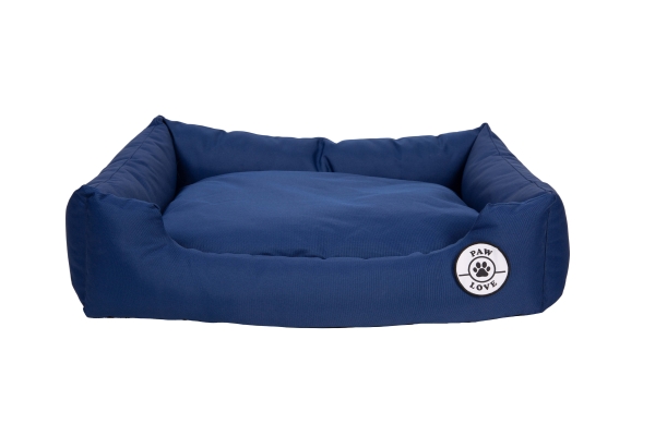 Paw Love - Hundeseng - Firkantet - Large- 80X60cm - Marineblå