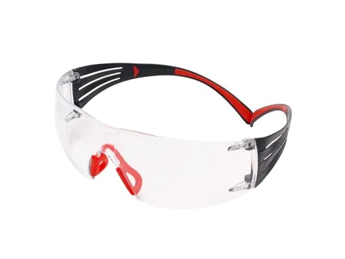 3M 7100148026, Sicherheitsbrille, Grau, Rot, Transparent, Polycarbonat (Pc), Polycarbonat, Box