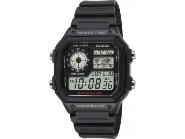 Casio AE-1200WH-1AVEF digital sportsur - sort