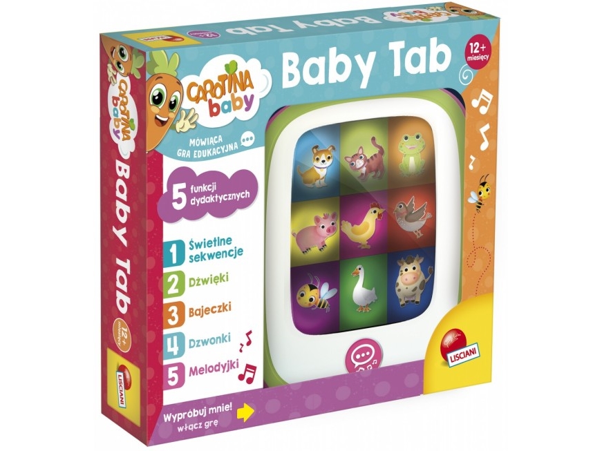 Lisciani Carotina Baby Tablet With 5 Teaching Functions 55784 Lisciani