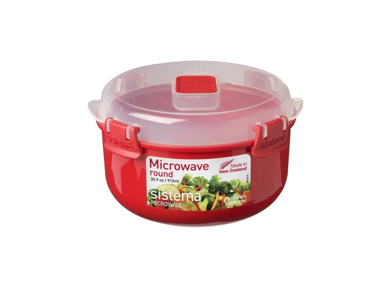 Sistema 1113, Skål, Röd, Transparent, 915 ml, Transparent, 3,87 koppar, 156 mm | Vitvaror - Vitvaror tillbehör - Mikrovågsugn tillbehör | GameStuff