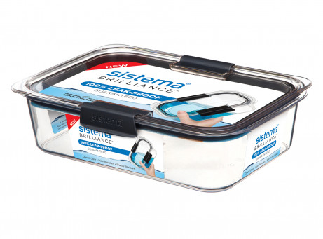 Sistema 55115, Låda, Rektangulär, 2 l, Svart, Transparent, Nya Zeeland, 190 mm | Köksutrustning - Förvaring - förvaringslådor | GameStuff