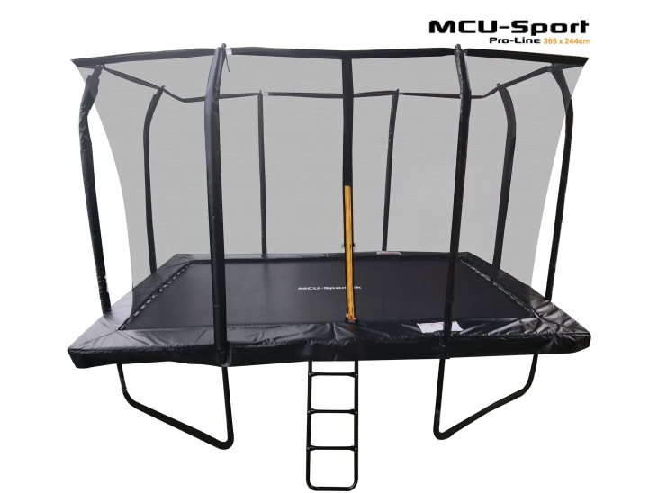 MCU-Sport Trampolin+net+stige 366 x 244cm